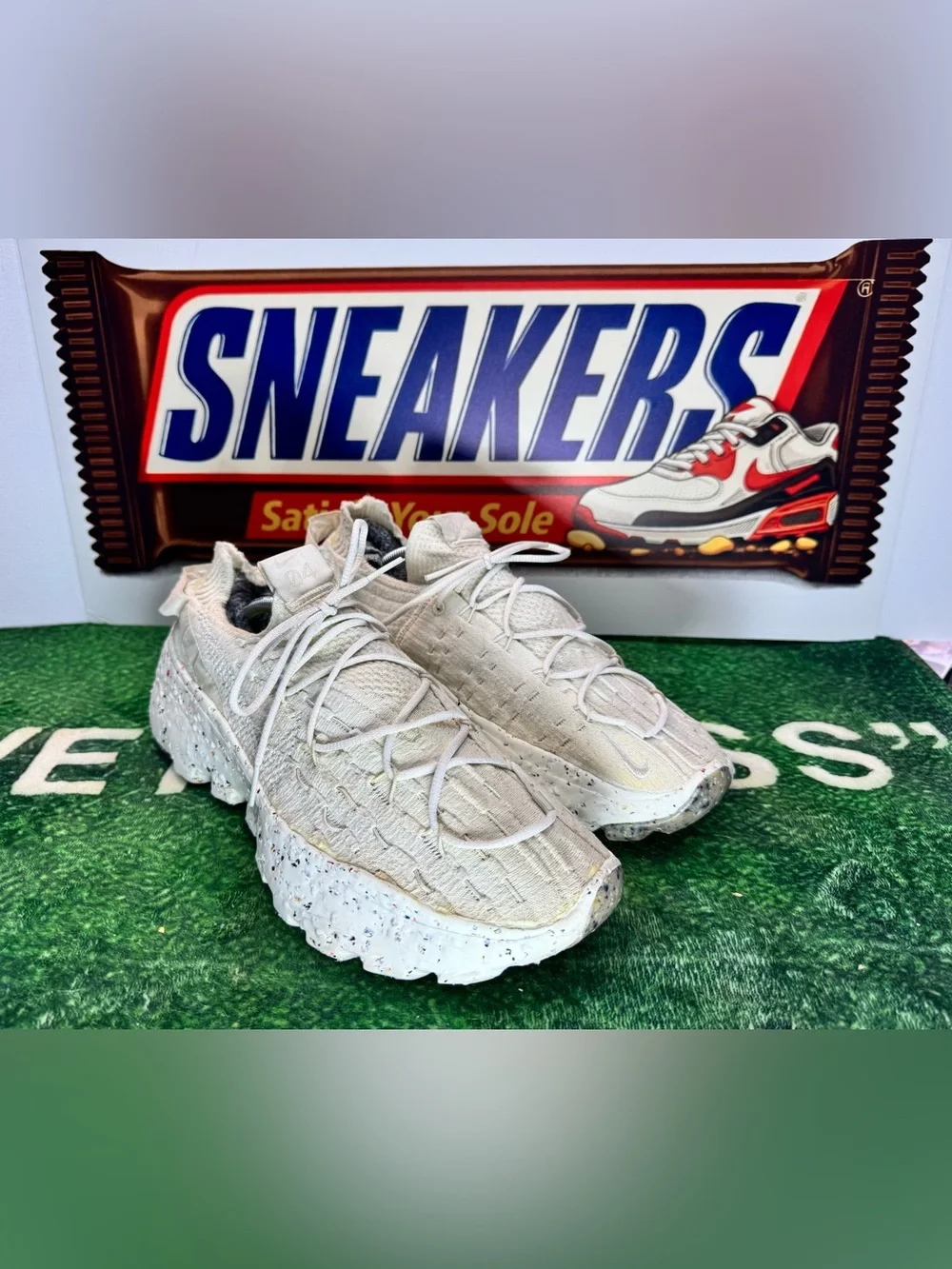 NIKE Space Hippie 04 Shoes Speckled Knit Low-Top Sneakers